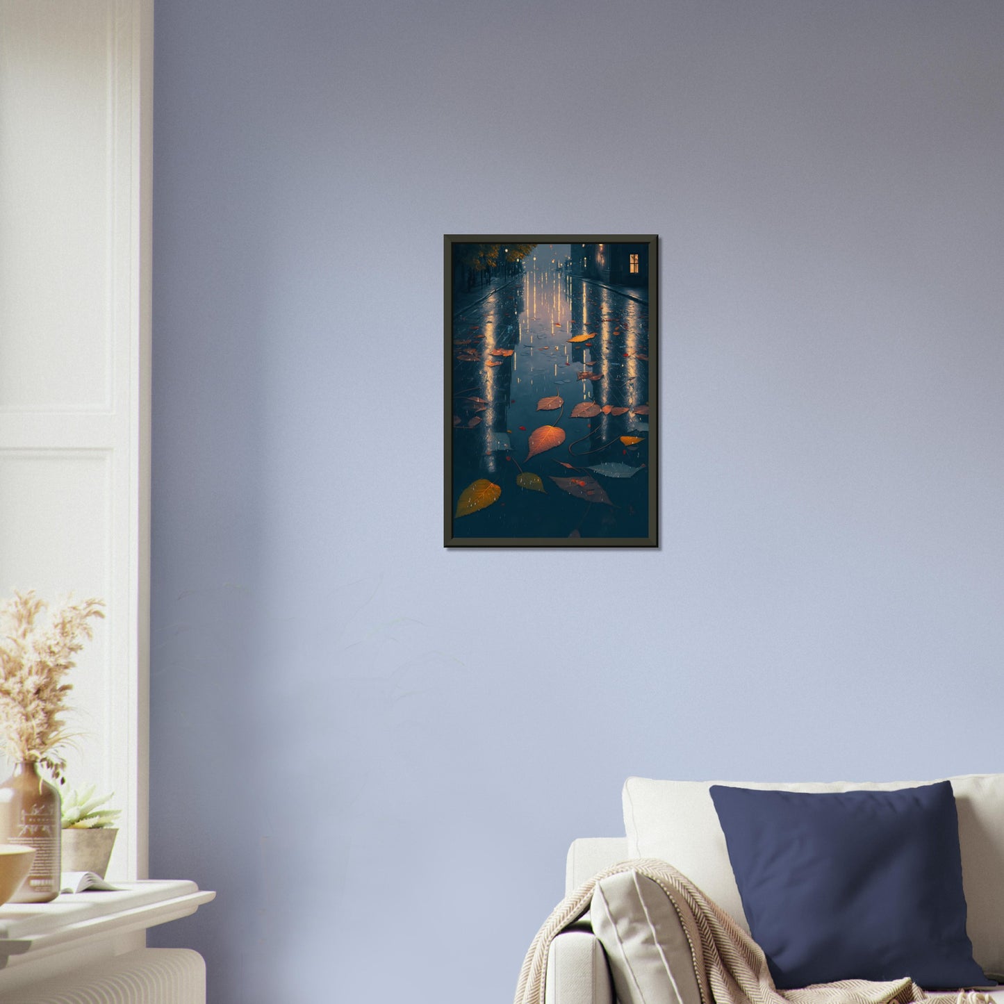 Autumn Leaves Matte Paper Metal Framed Poster