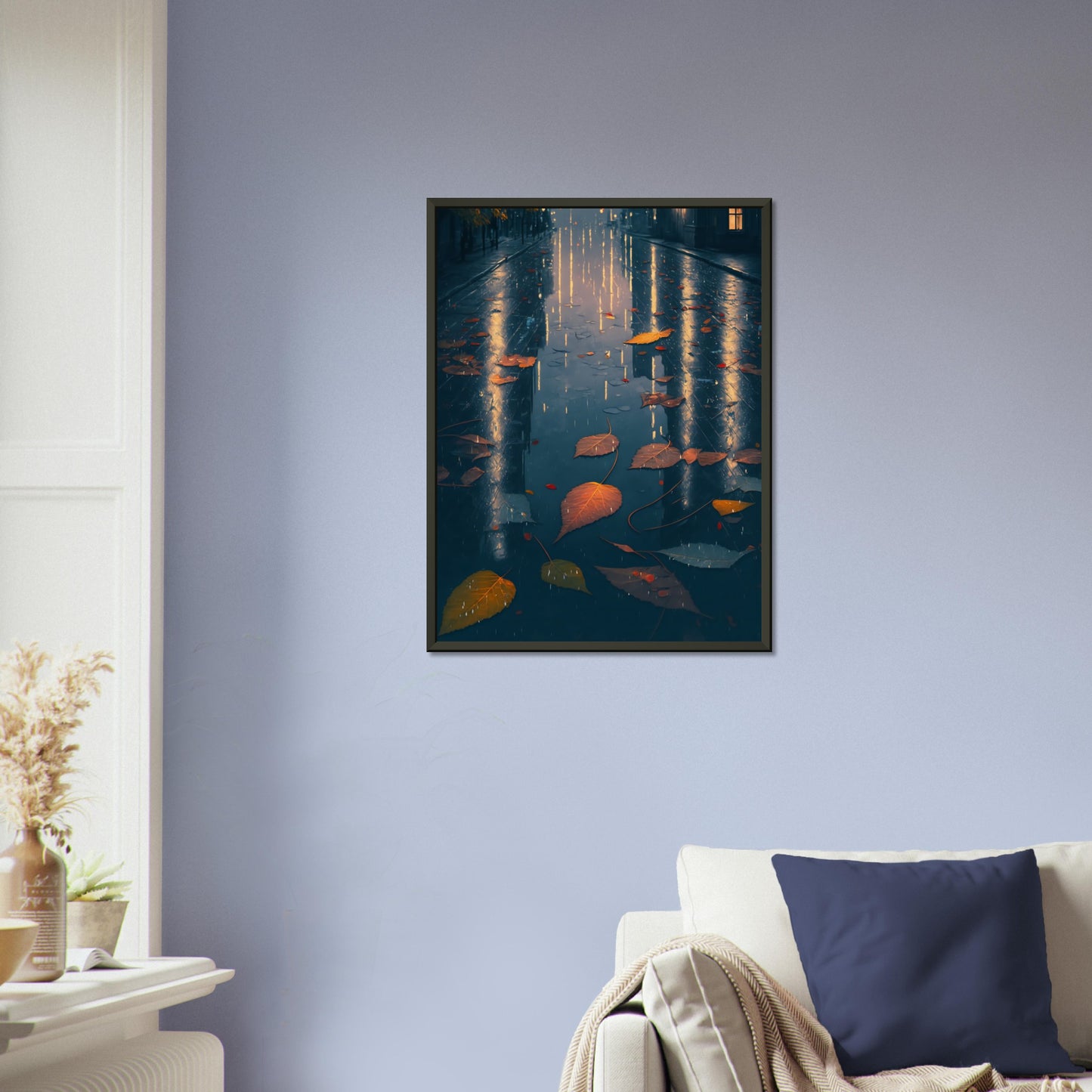 Autumn Leaves Matte Paper Metal Framed Poster
